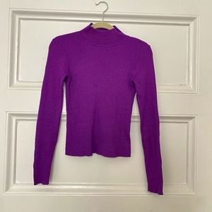 - NBD- purple knitted sweater high neck purple sweater